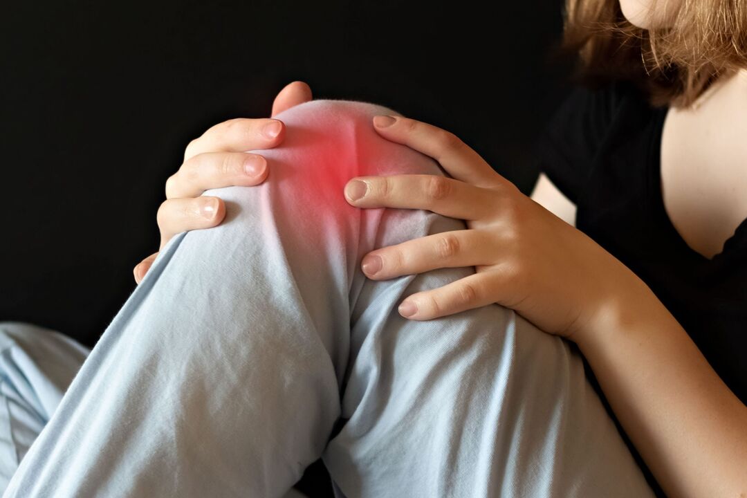 Knee pain caused by injury or disease