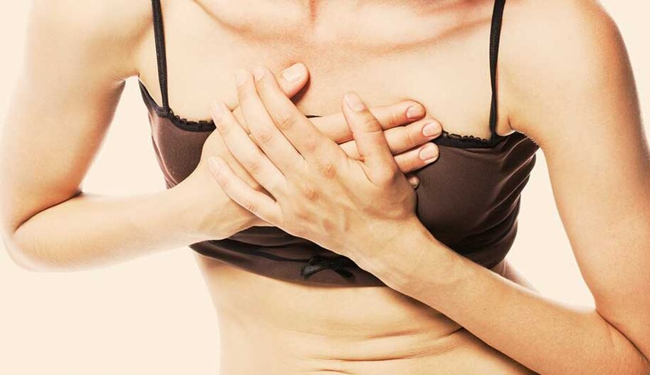 acute chest pain may be the cause of breast osteochondrosis